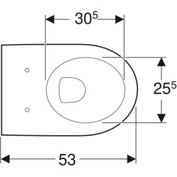Pakabinamas unitazas Geberit iCon, baltos spalvos