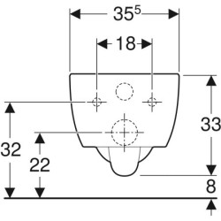 Pakabinamas unitazas Geberit iCon, baltos spalvos