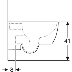 Pakabinamas unitazas Geberit iCon, baltos spalvos