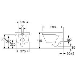Pakabinamas unitazas Gustavsberg Hygienic Flush 5G84, su dangčiu