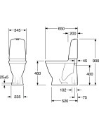 Pastatomas unitazas Gustavsberg Nautic 1546, su dangčiu