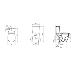 Unitazo bakelis Ideal Standard Connect ARC, apatiniu pajungimu