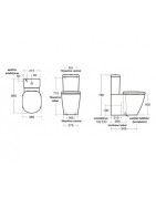 Pastatomas unitazas Ideal Standard Connect Vario, be bakelio