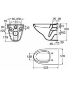 Pakabinamas unitazas Ido Seven D, be dangčio