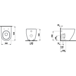 Pastatomas unitazas Laufen Pro, universaliu vandens nuotaku