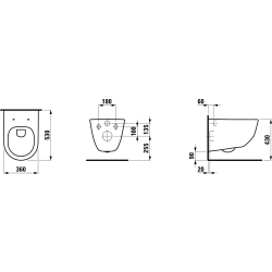 Pakabinamas unitazas Laufen Pro, stačiu nubėgimu