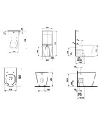 Pastatomas unitazas Laufen Kartell, su CleanCoat danga