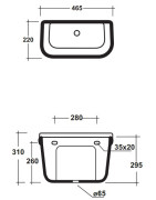 Unitazo bakelis Olympia Impero, su šoniniu vandens įvadu