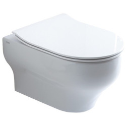 Pakabinamas unitazas Olympia Clear Rimless, baltos spalvos