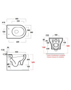 Pakabinamas unitazas Olympia Clear Rimless, baltos spalvos