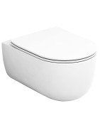 Pakabinamas unitazas Olympia Milady Rimless, baltos spalvos