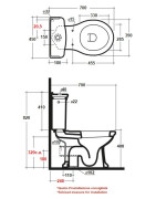 Pastatomas unitazas Olympia Impero, vertikaliu nuotaku