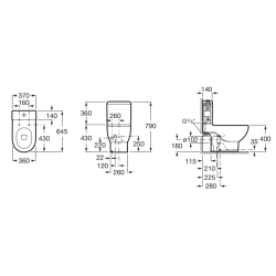 Unitazo bakelis Roca Meridian, apatiniu pajungimu