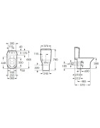 Pastatomas unitazas Roca Nexo, universaliu nuotaku
