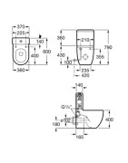 Unitazo bakelis Roca Meridian Compact, apatiniu pajungimu