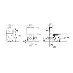 Unitazo bakelis Roca Inspira, apatiniu pajungimu