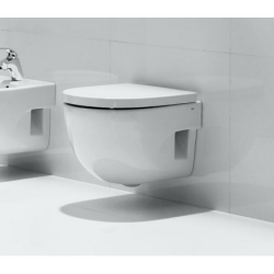 Pakabinamas unitazas Roca Meridian, horizontaliu vandens nuotaku