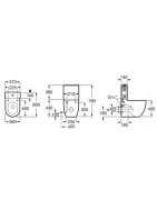 Pastatomas unitazas Roca Meridian Compact, universaliu nuotaku