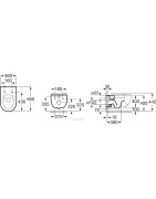 Pakabinamas unitazas Roca Inspira Round, horizontaliu nuotaku