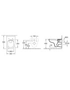 Pakabinamas unitazas Villeroy&Boch O.Novo Rimless, su dangčiu