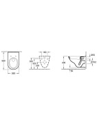 Pakabinamas unitazas Villeroy&Boch O.Novo, baltos spalvos