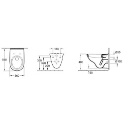 Pakabinamas unitazas Villeroy&Boch O.Novo, baltos spalvos
