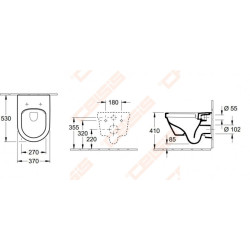 Pakabinamas unitazas Villeroy&Boch Architectura, be dangčio