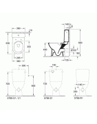 Pastatomas unitazas Villeroy&Boch O.Novo Compact, be dangčio