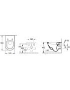 Pakabinamas unitazas Villeroy&Boch Subway 2.0, be dangčio