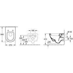 Pakabinamas unitazas Villeroy&Boch Subway 2.0, be dangčio