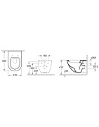 Pakabinamas unitazas Villeroy&Boch Subway, be dangčio