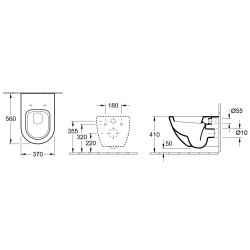 Pakabinamas unitazas Villeroy&Boch Subway, be dangčio