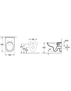 Pakabinamas unitazas Villeroy&Boch O.Novo Rimless, su dangčiu