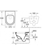 Pakabinamas unitazas Villeroy&Boch Architectura, su dangčiu