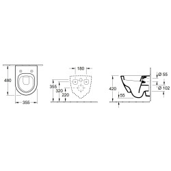 Pakabinamas unitazas Villeroy&Boch Subway 2.0 Compact