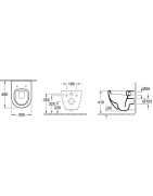 Pakabinamas unitazas Villeroy&Boch Subway Compact, be dangčio