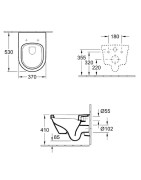 Pakabinamas unitazas Villeroy&Boch Architectura, su dangčiu