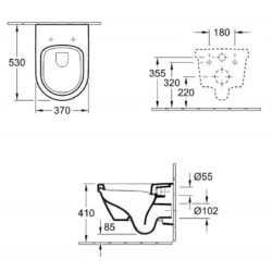 Pakabinamas unitazas Villeroy&Boch Architectura, su dangčiu
