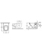 Pakabinamas unitazas Villeroy&Boch Subway, su CeramicPlus danga