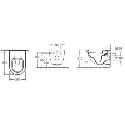 Pakabinamas unitazas Villeroy&Boch Subway, su CeramicPlus danga