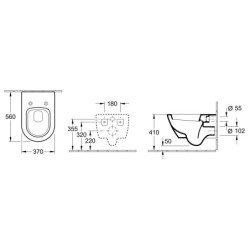 Pakabinamas unitazas Villeroy&Boch Subway 2.0, be dangčio
