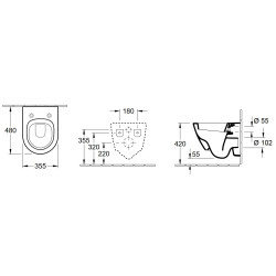 Pakabinamas unitazas Villeroy&Boch Subway 2.0 Compact