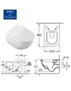 Pakabinamas unitazas Villeroy&Boch Subway 2.0, be dangčio
