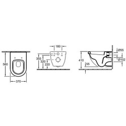 Pakabinamas unitazas Villeroy&Boch Subway, "Star White" spalvos