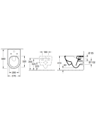 Pakabinamas unitazas Villeroy&Boch Subway 2.0, be dangčio