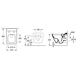 Pakabinamas unitazas Villeroy&Boch Finion, baltos spalvos