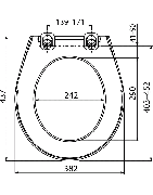 Unitazo sėdynė su dangčiu Alca Plast A60, plastikiniais vyriais