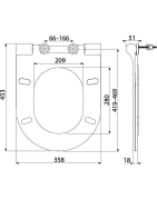 Unitazo sėdynė su dangčiu Alca Plast A67SLIM
