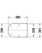 Unitazo sėdynė su dangčiu Duravit D-Code, su Soft-Close funkcija