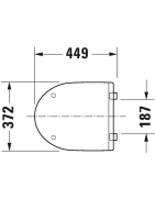 Unitazo sėdynė su dangčiu Duravit Durastyle Basic, balta